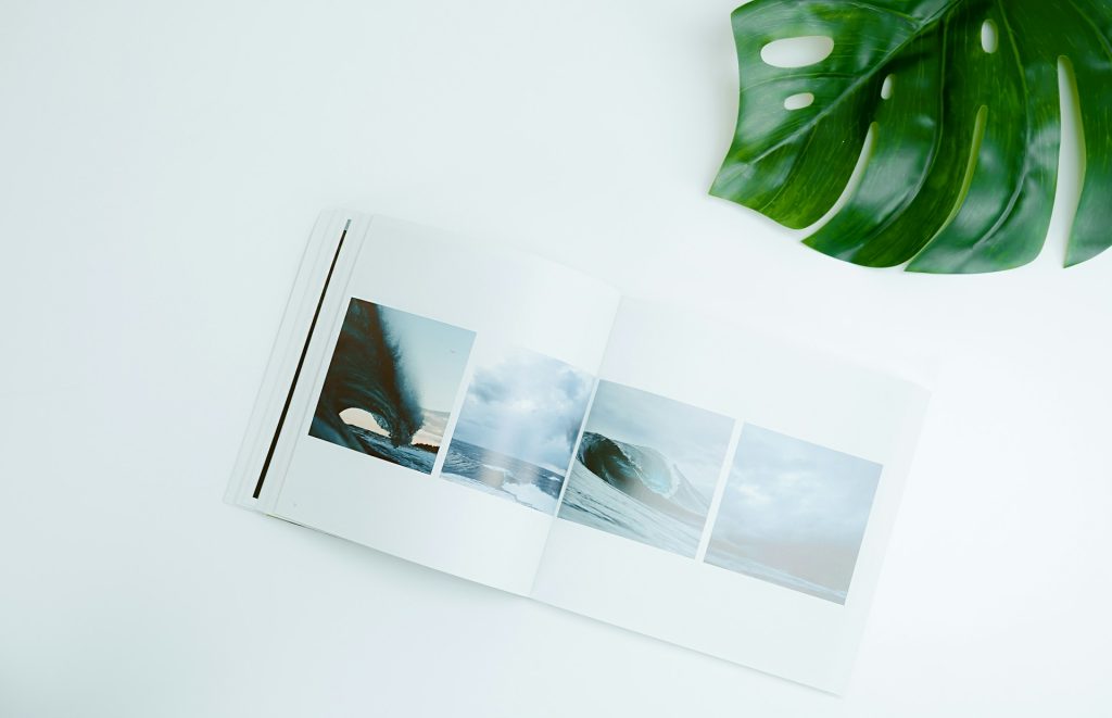 Close-up of a professionally designed photo memory book Sydney, created as a timeless photo book